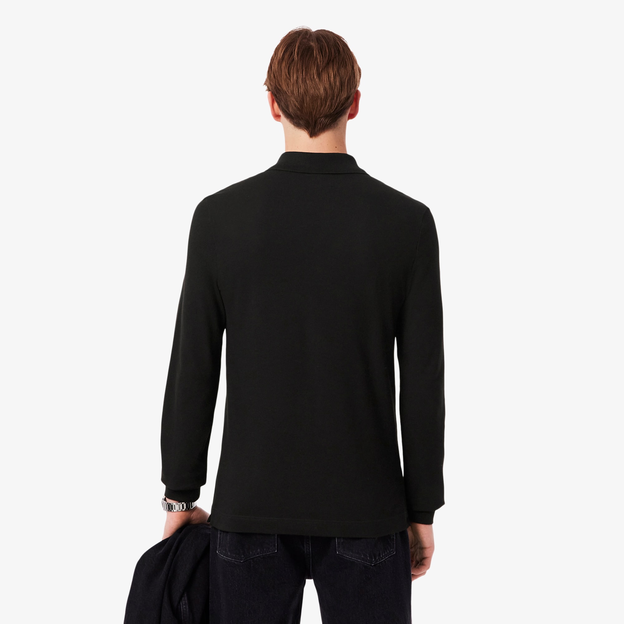 Thumbnail - Lacoste Slim Fit-Polohemd L.12.12 mit langen Ärmeln - Schwarz Size 6 - XL