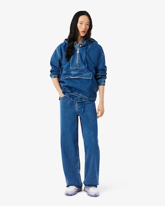 Denim-Jeans mit weitem Schnitt