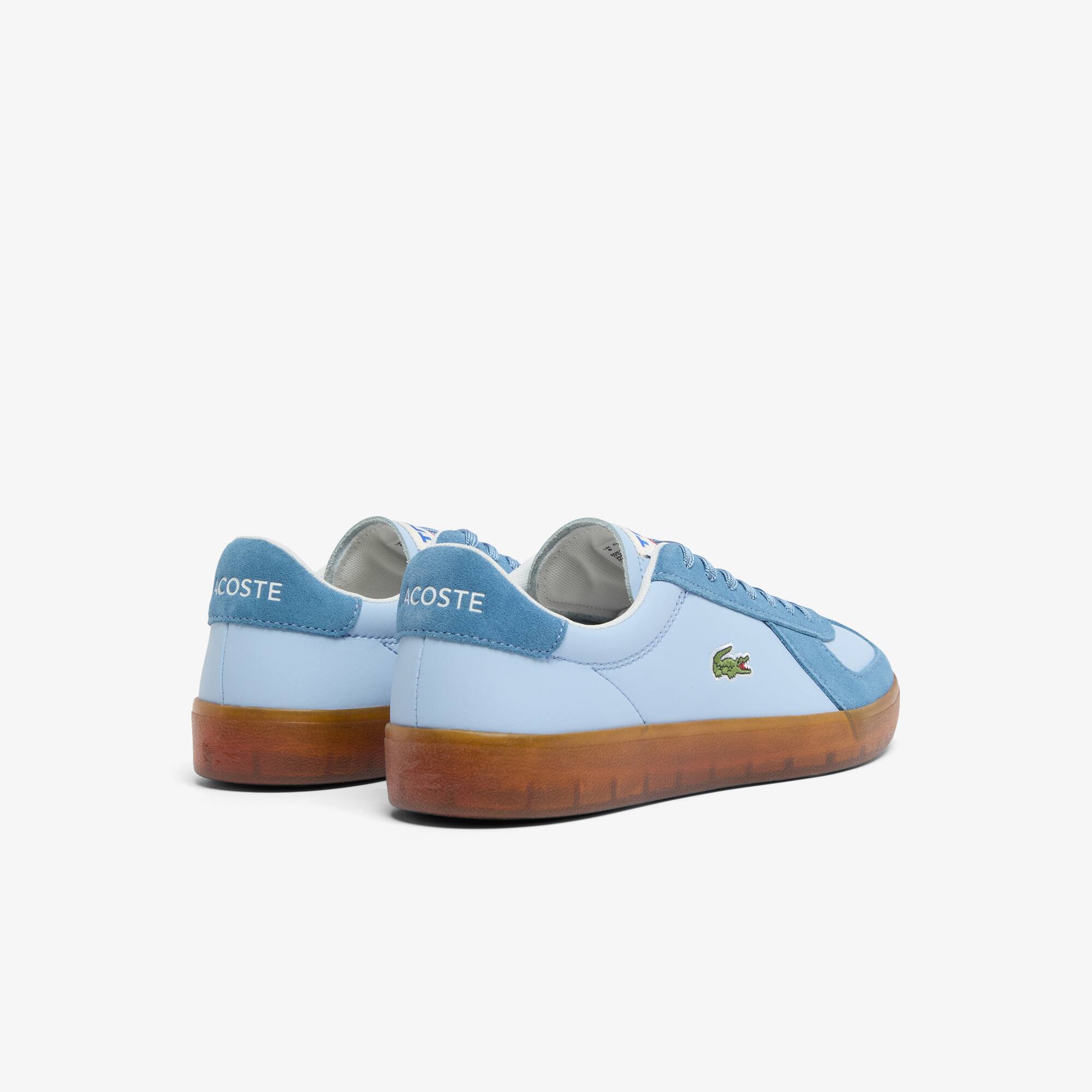 Thumbnail - Lacoste Herren-Sneakers Baseshot Pro aus Leder - LT BLU/GUM Size 46.5