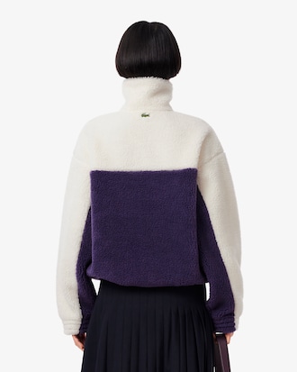 &Uuml;bergro&szlig;es Sweatshirt aus Fleece mit hohem Kragen