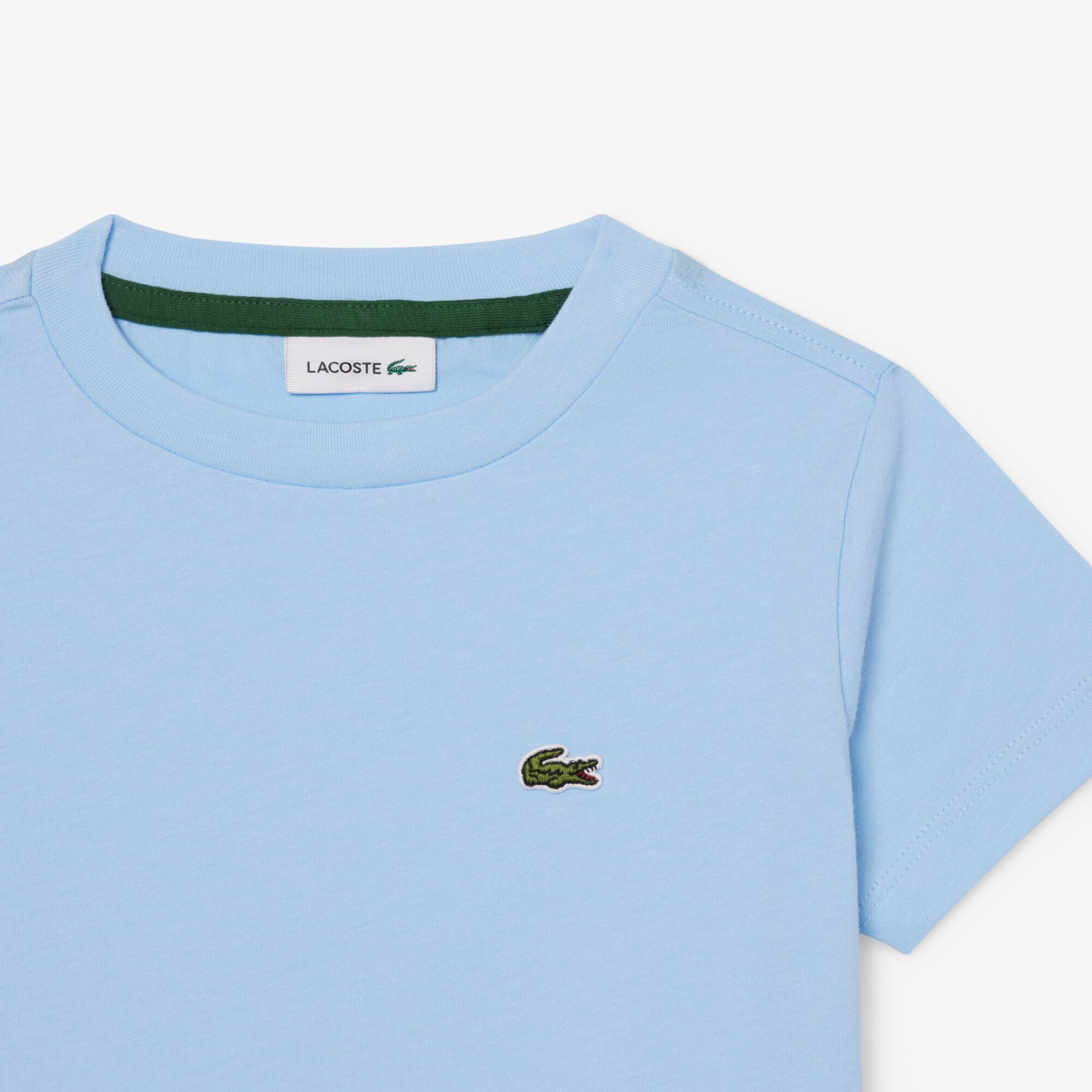 Thumbnail - Lacoste Unisex T-Shirt aus Baumwolle - Pastellblau Size 5 - 5A