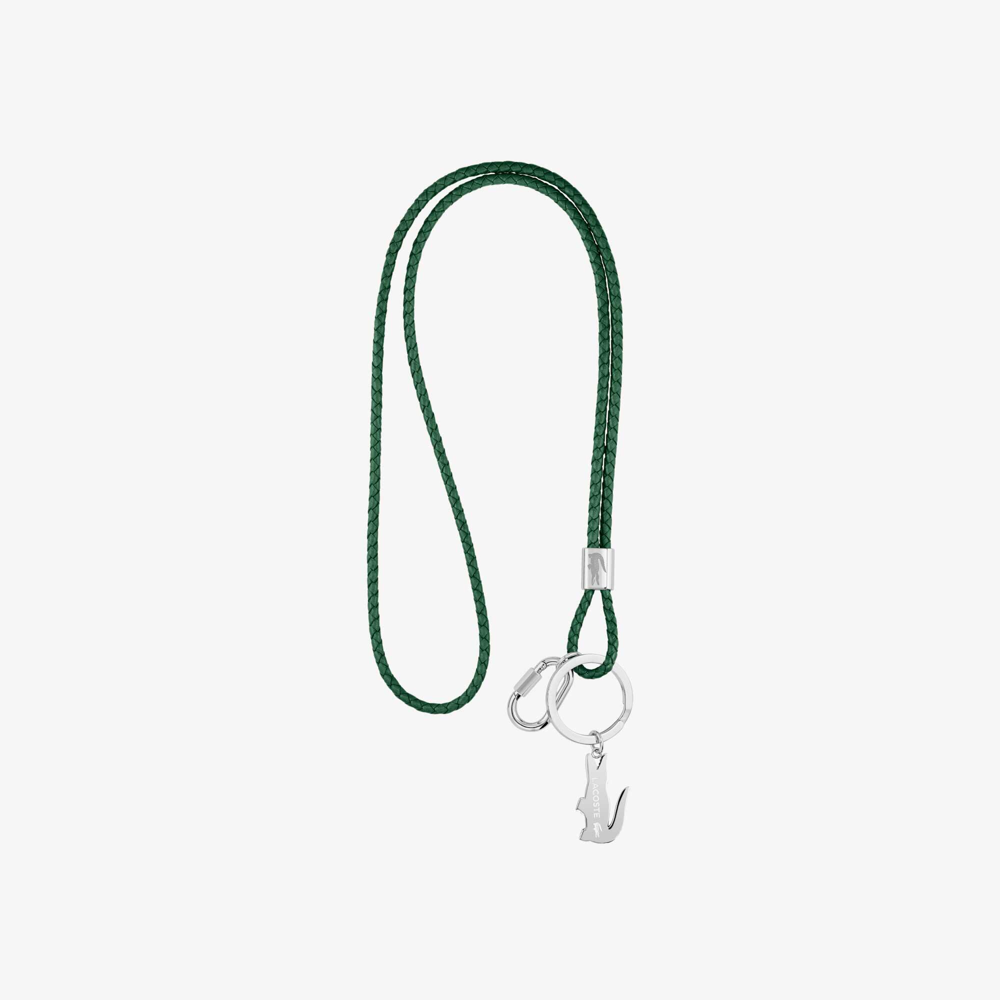 Thumbnail - Lacoste Halskette Arthor mit Anhänger - GREEN AND SILVER Size One Size