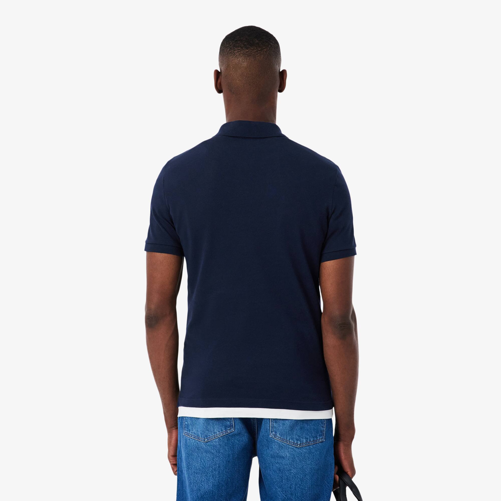 Thumbnail - Lacoste Slim Fit-Polohemd L.12.12 aus Piqué - Navy Blau Size L