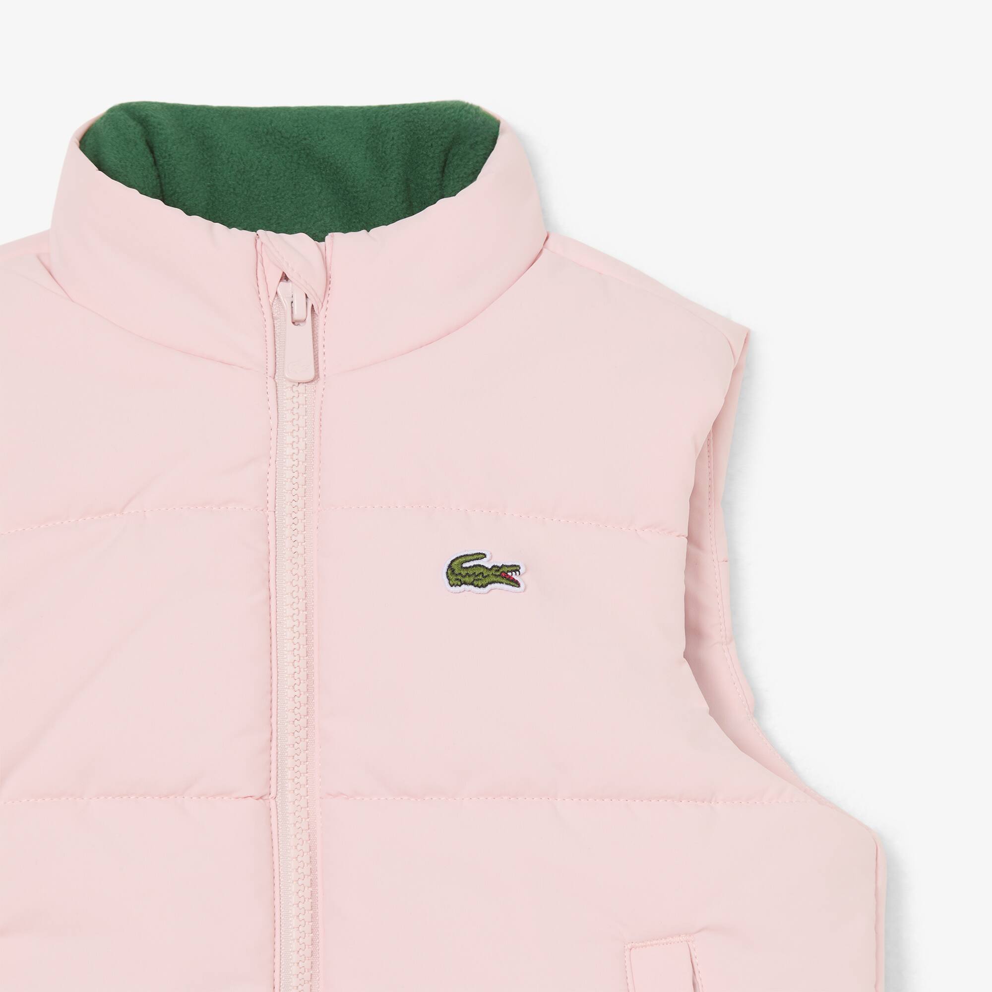 Thumbnail - Lacoste Unisex Ärmellose Daunenjacke aus Taft - Hellrosa Size 7 - 7A