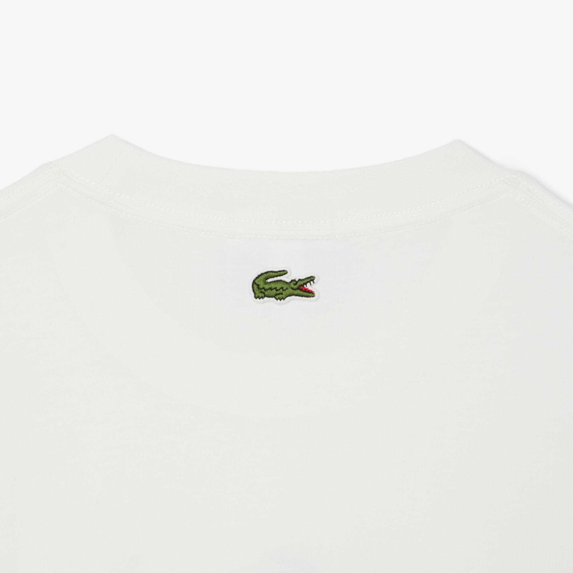 Thumbnail - Lacoste T-Shirt mit langen Ärmeln und Lacoste-Print - Weiß Size XS