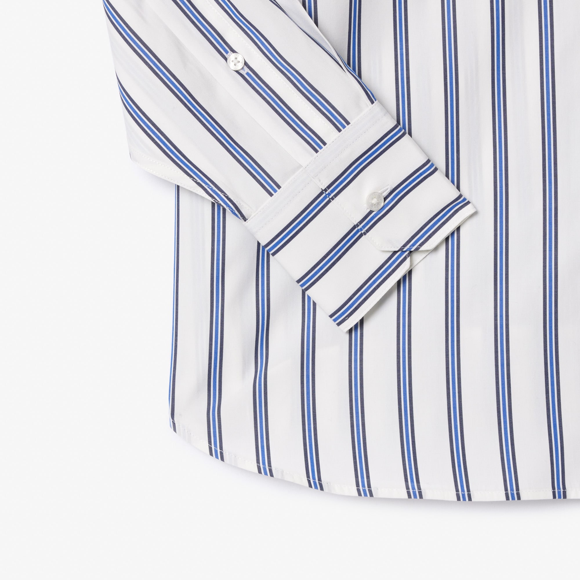 Thumbnail - Lacoste Oversized-Hemd aus Popeline - Weiß / Navy Blau / Blau Size 40
