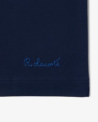 Classic Fit-Polohemd Paris mit offenem Ausschnitt und Stickerei