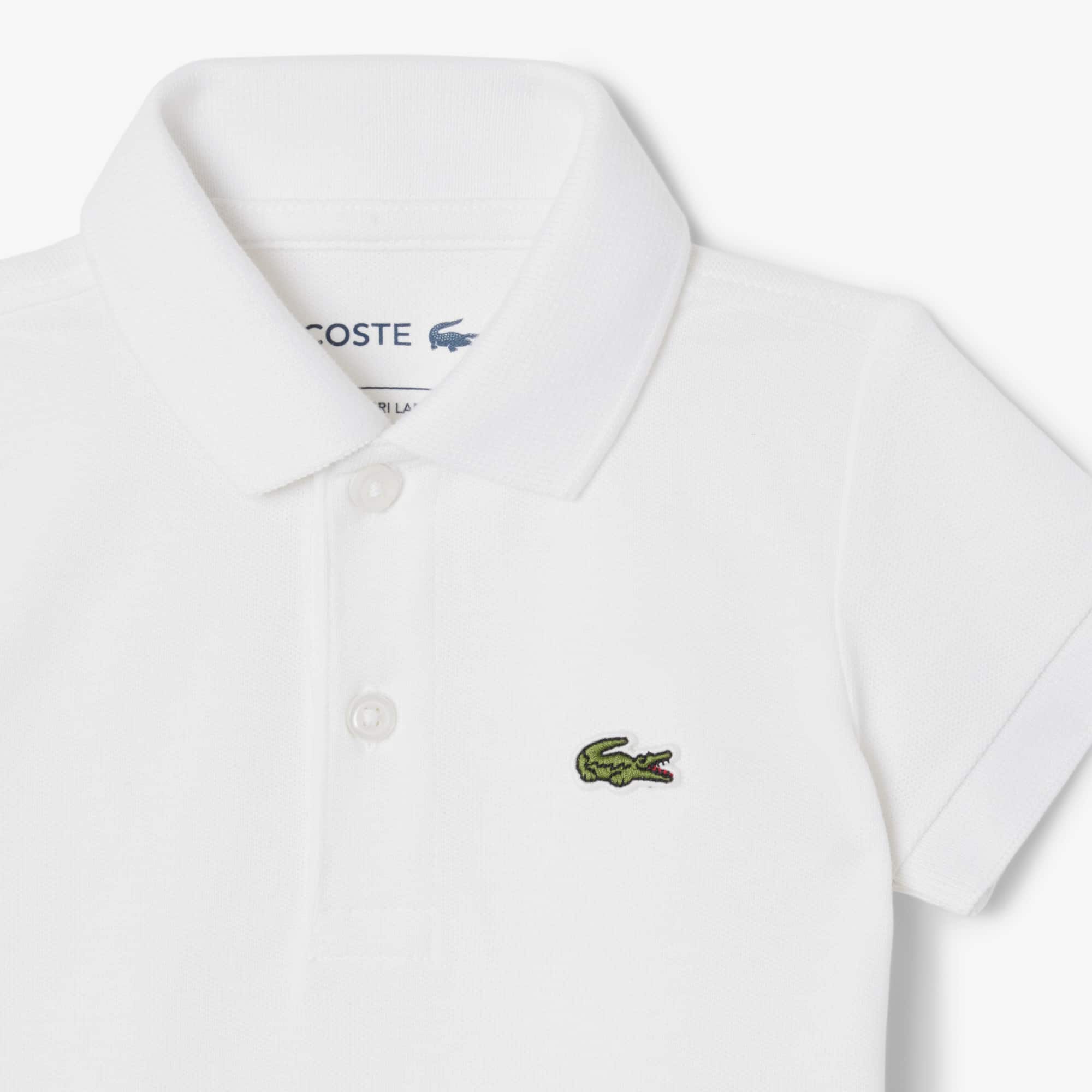 Thumbnail - Lacoste Baby-Body aus Petit Piqué - Weiß Size 2 - 3M