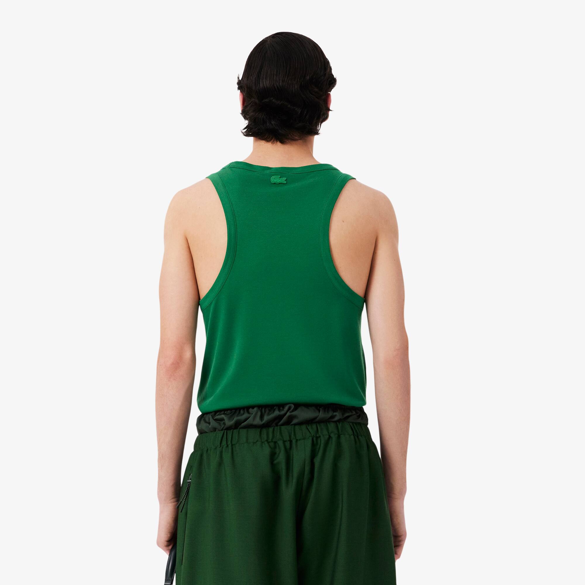 Thumbnail - Lacoste T-Tanktop Runway aus Piqué-Seide - Grün Size S