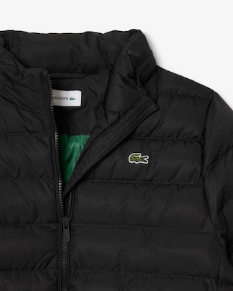 Unisex-Puffer-Jacke mit Fleece-Futter-Kapuze