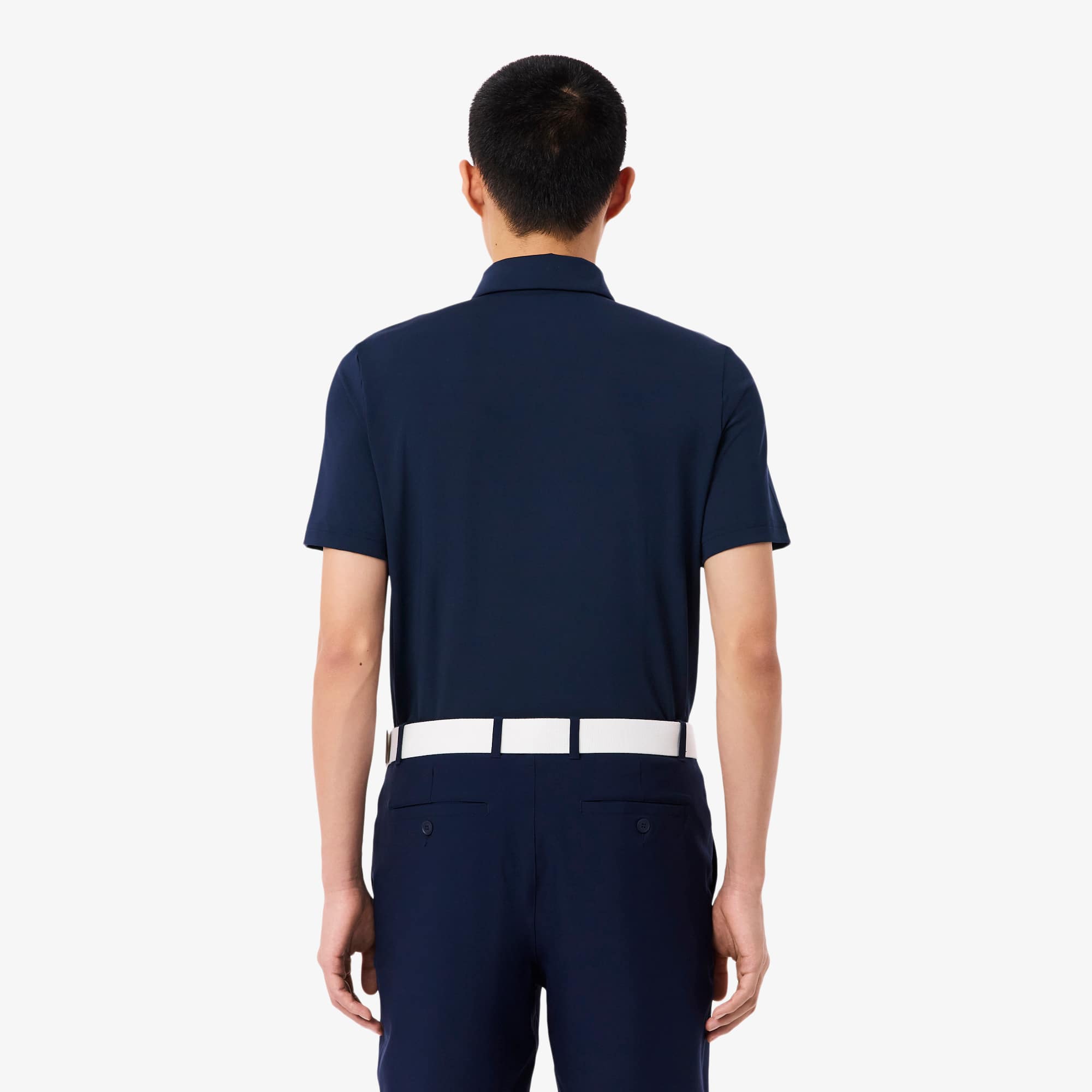 Thumbnail - Lacoste Golf-Polohemd mit Colorblock-Design, Regular Fit - Navy Blau / Blau / Weiß Size M