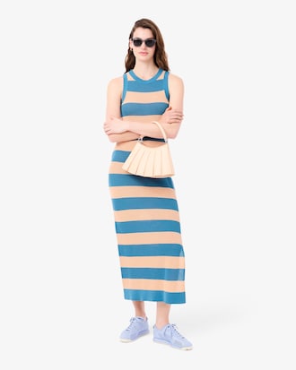 Gestreiftes Kleid aus Baumwolle
