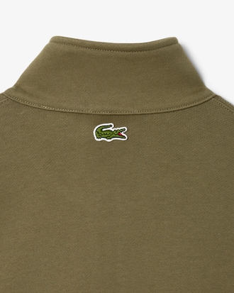 Sweatshirt mit Rei&szlig;verschluss, hohem Kragen und Print