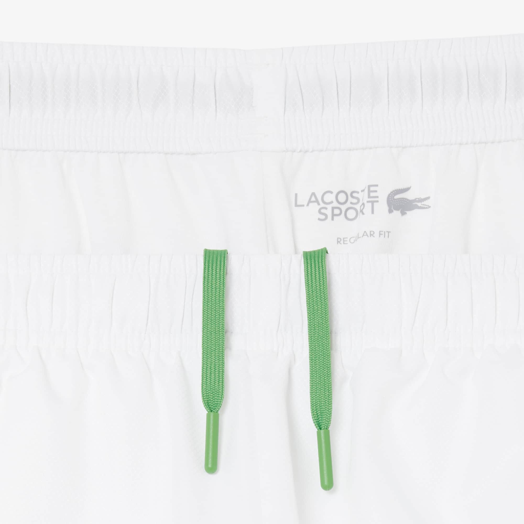 Thumbnail - Lacoste Sport-Trainingshose mit Einfassung - Blanc / Vert Size M