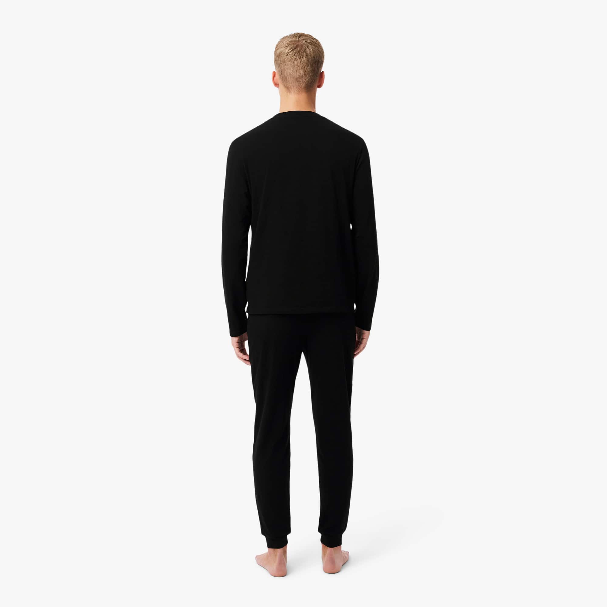 Thumbnail - Lacoste Pyjama-Set mit silbernem Bund - Schwarz / Weiß Size XS
