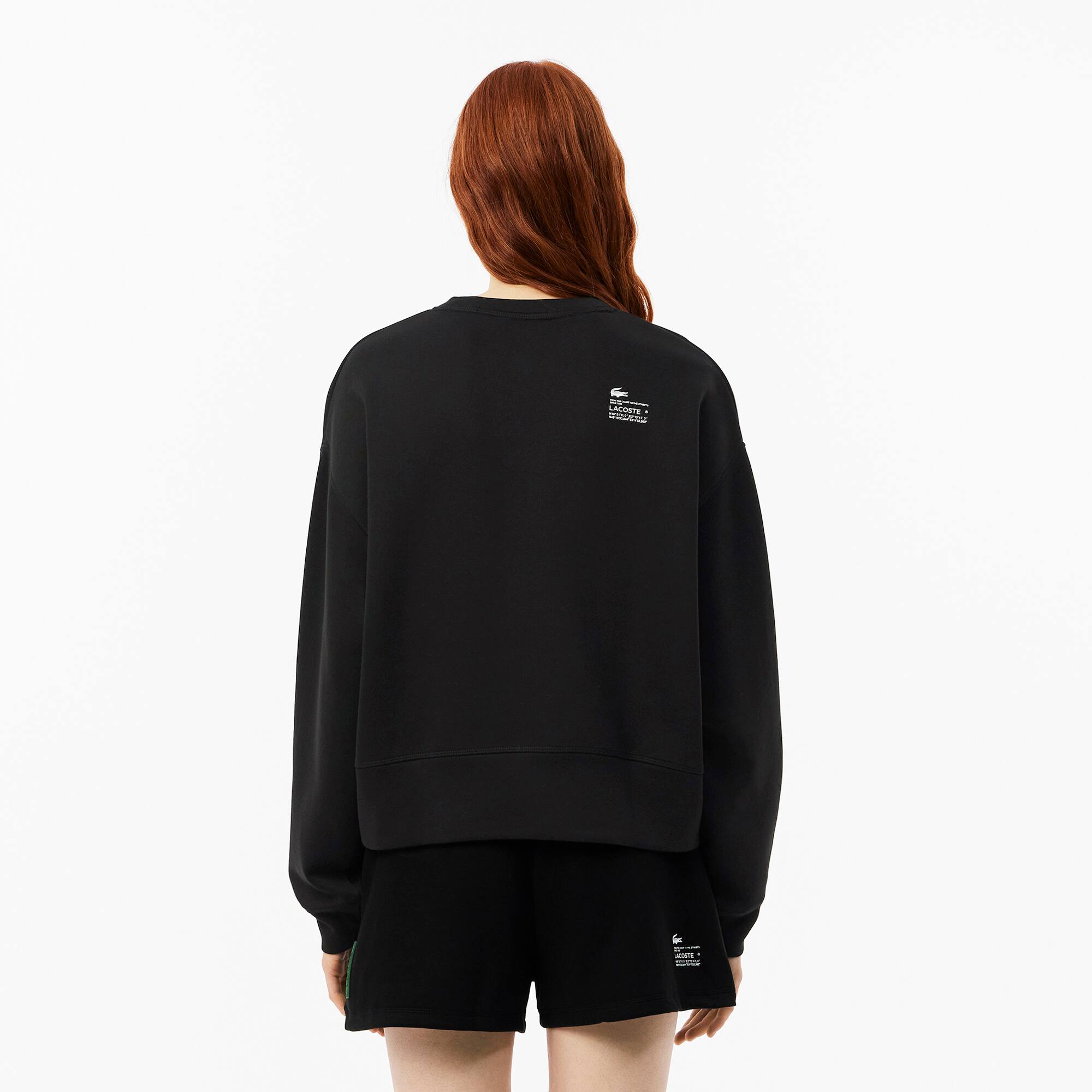 Thumbnail - Lacoste Oversized-Sweatshirt aus Baumwolle - Schwarz Size 34