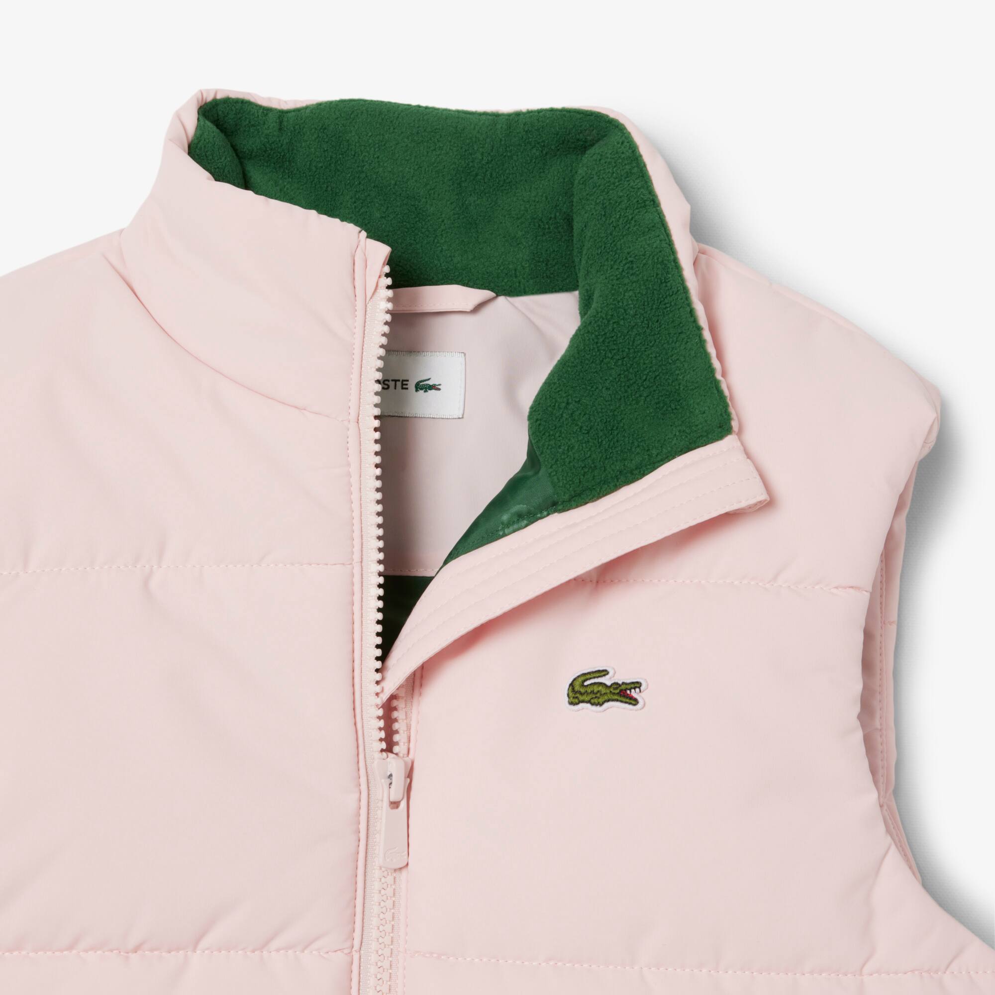 Thumbnail - Lacoste Unisex Ärmellose Daunenjacke aus Taft - Hellrosa Size 10 - 12A