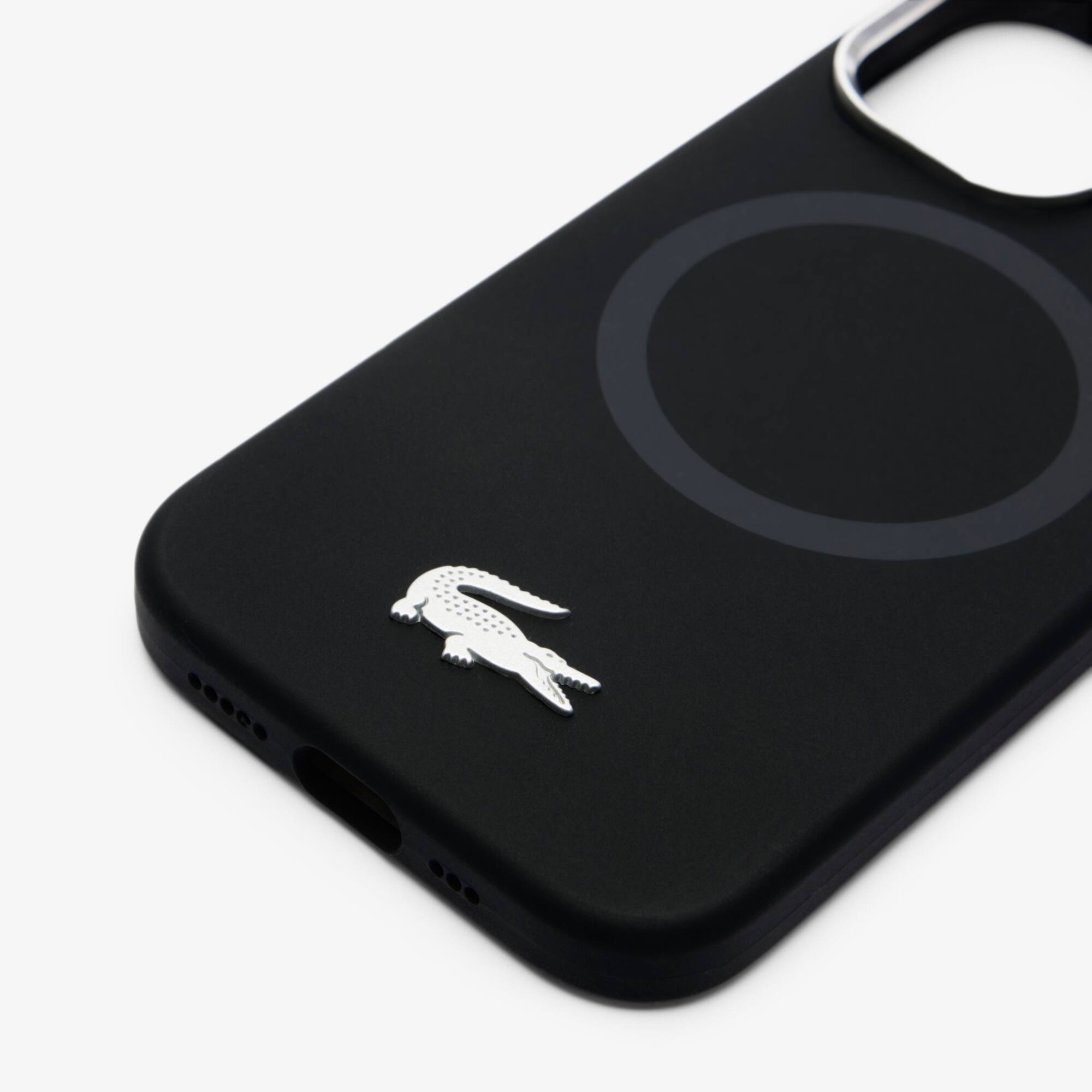 Thumbnail - Lacoste Hülle aus Silikon für iPhOne 16 - BLACK Size One Size