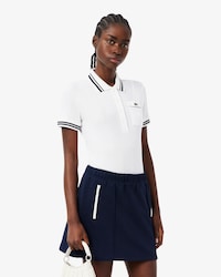 Franz&ouml;sisches Slim Fit-Polohemd aus Rippstrick