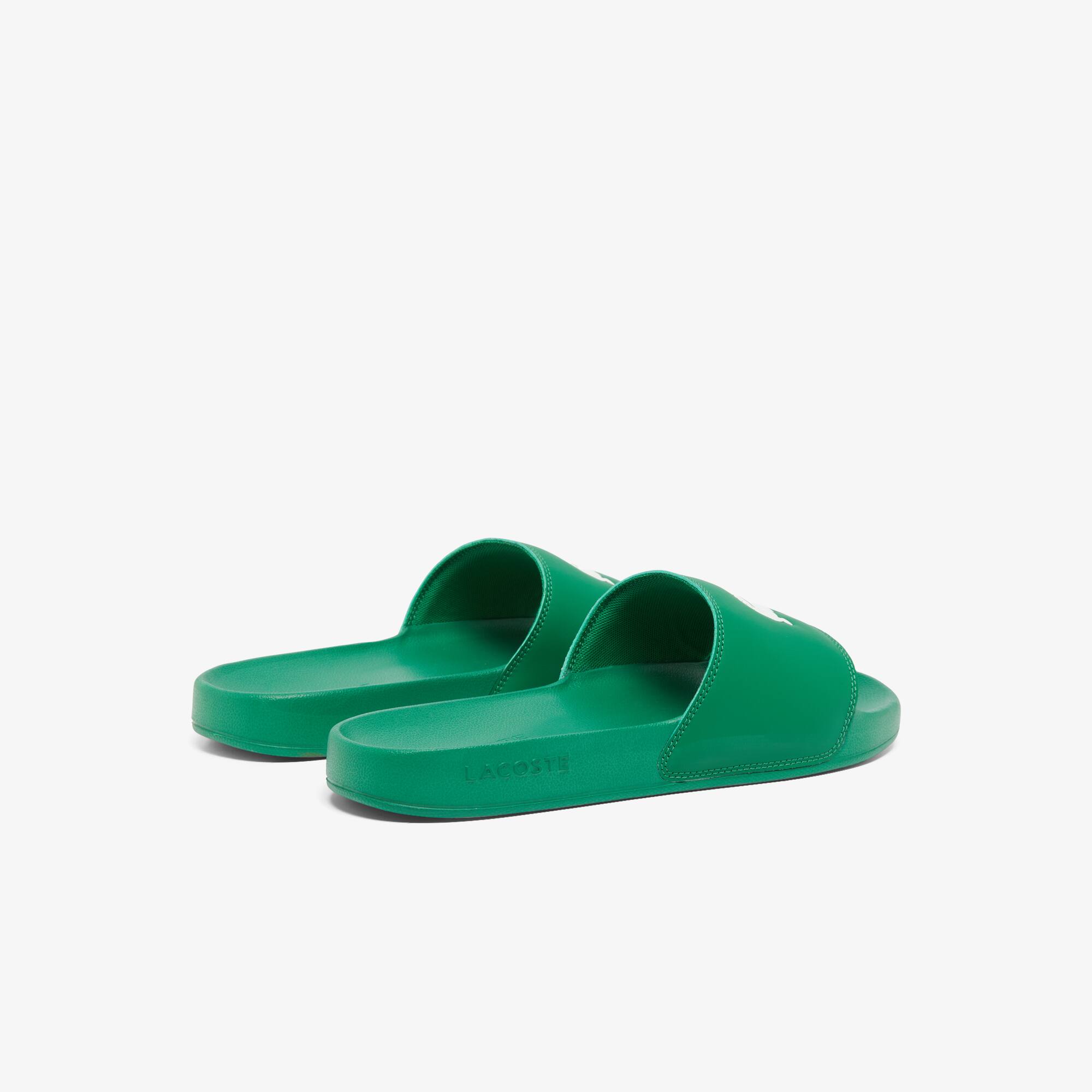 Thumbnail - Lacoste Herren-Schlappen Serve Slide 0.0 - GRN/WHT Size 39.5