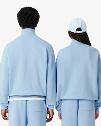 Sweatshirt aus schwerem Fleece mit Rei&szlig;verschluss und hohem Kragen