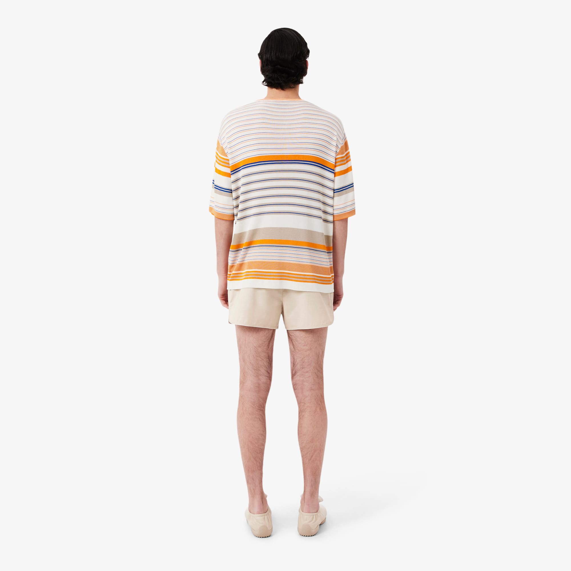 Thumbnail - Lacoste Shorts aus technischem Gewebe mit Runway-Einfassung - Beige Size 46