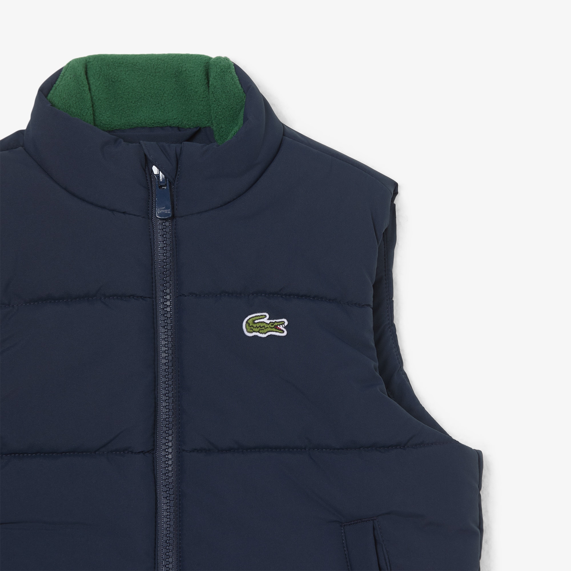 Thumbnail - Lacoste Unisex Ärmellose Daunenjacke aus Taft - Navy Blau Size 5 - 5A