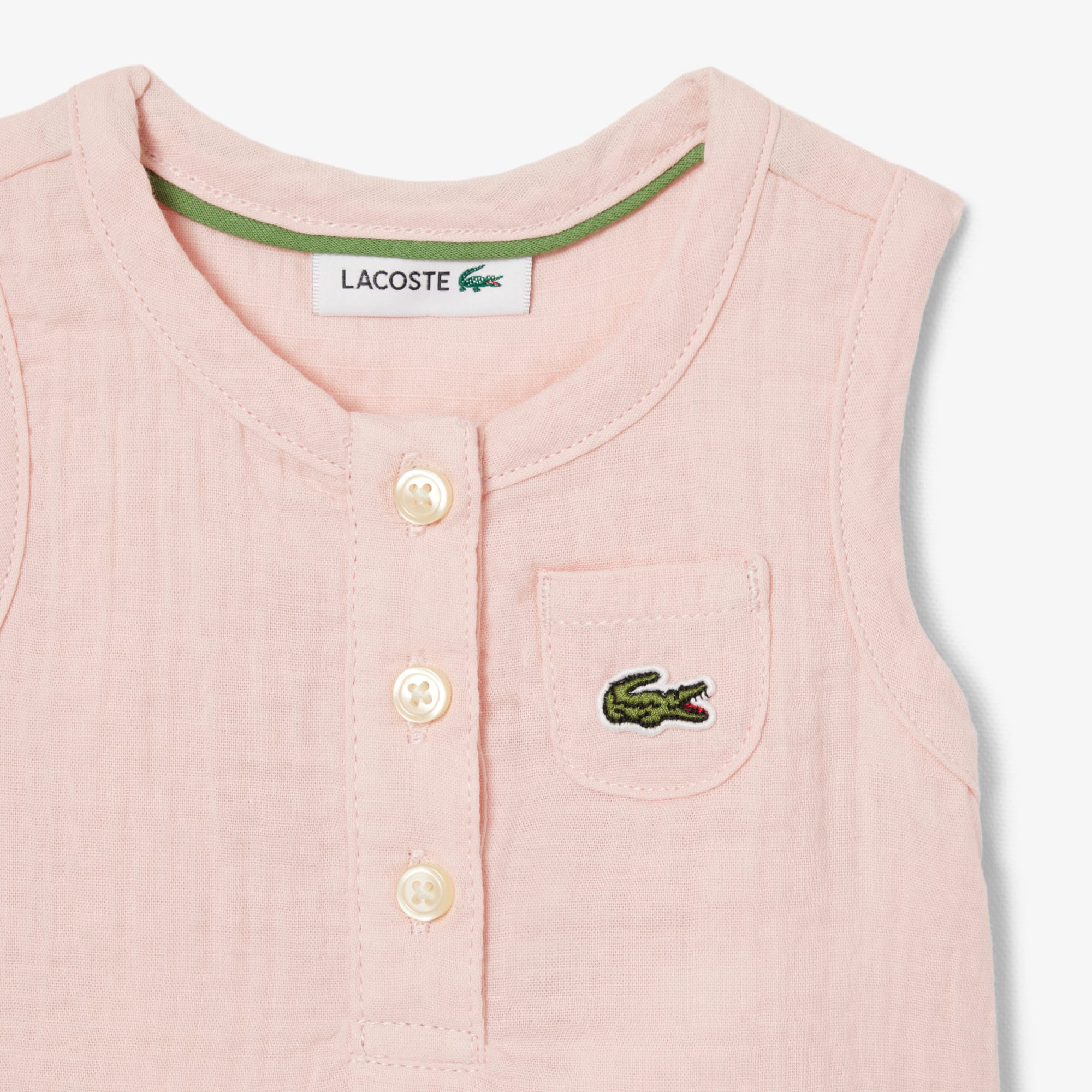 Thumbnail - Lacoste Baby-Set aus Baumwolle, ohne Ärmel - Hellrosa Size 2 - 3M