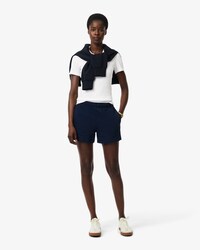 Slim Fit-Polohemd L.12.D aus gerippter Baumwolle