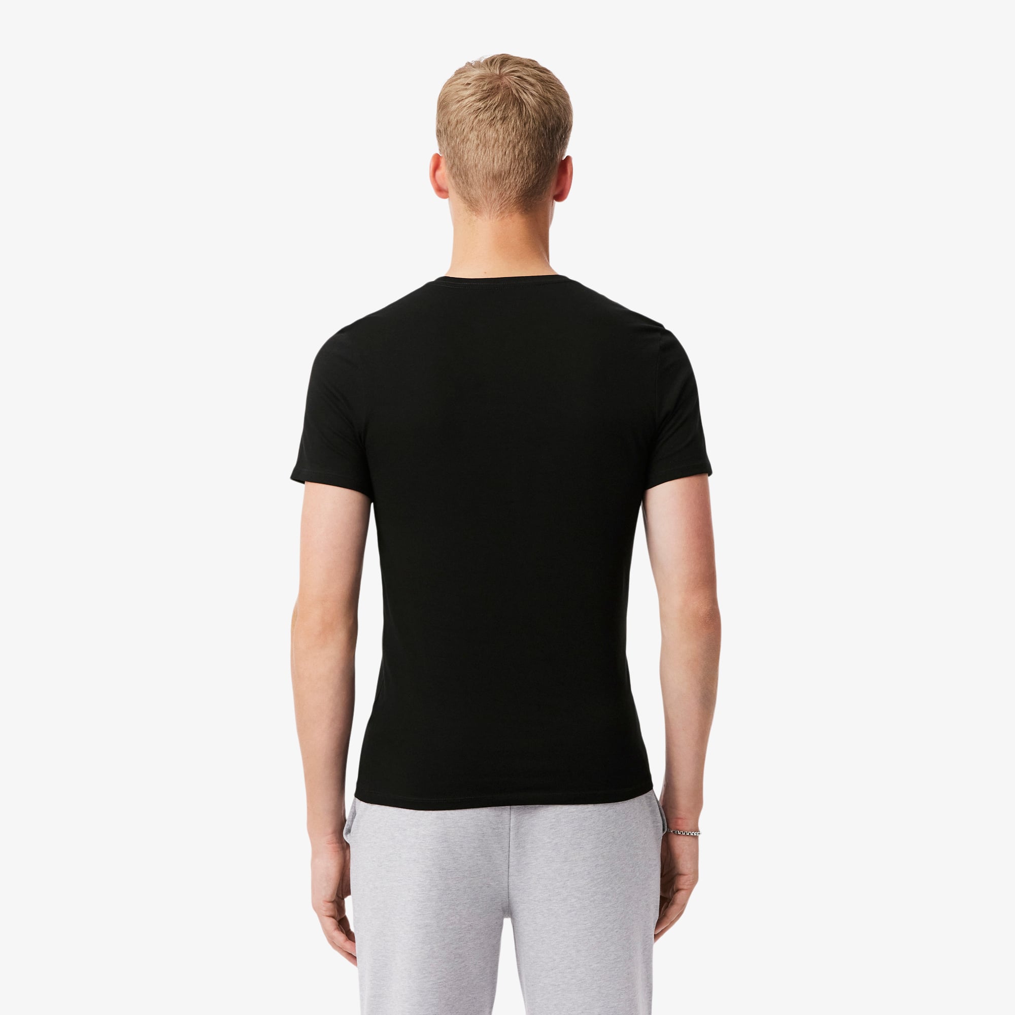 Thumbnail - Lacoste 3er-Pack Loungewear-T-Shirts, Slim Fit - Schwarz Size M