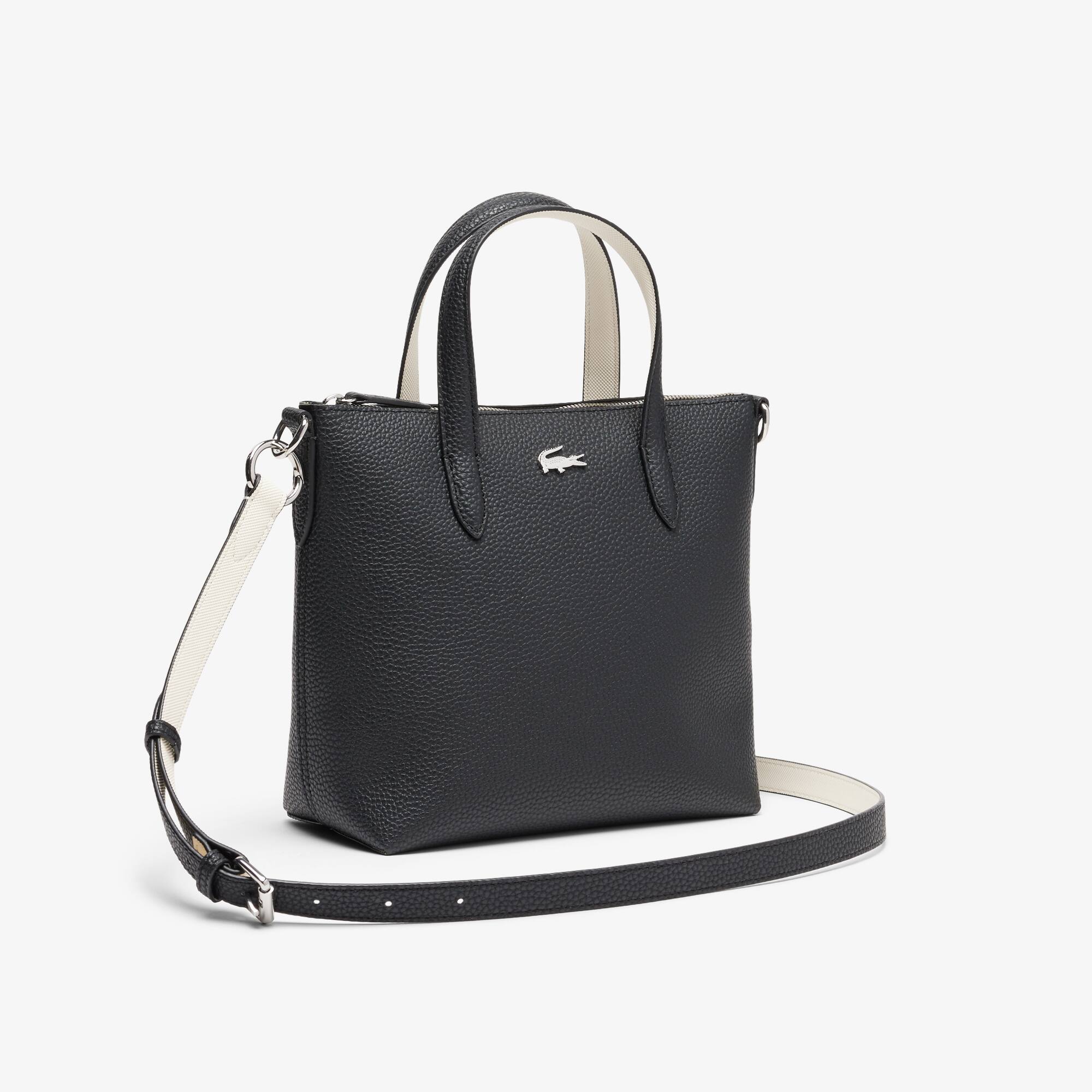 Thumbnail - Lacoste Mini-Tote Anna - NOIR FARINE Size One Size