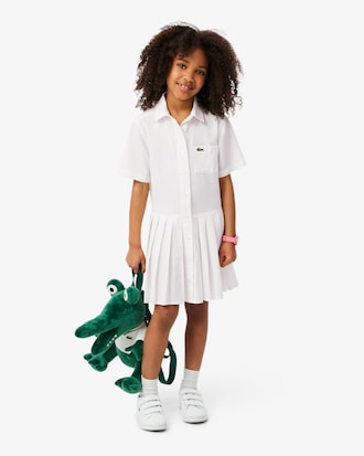 Hemdkleid aus Popeline mit Faltenrock