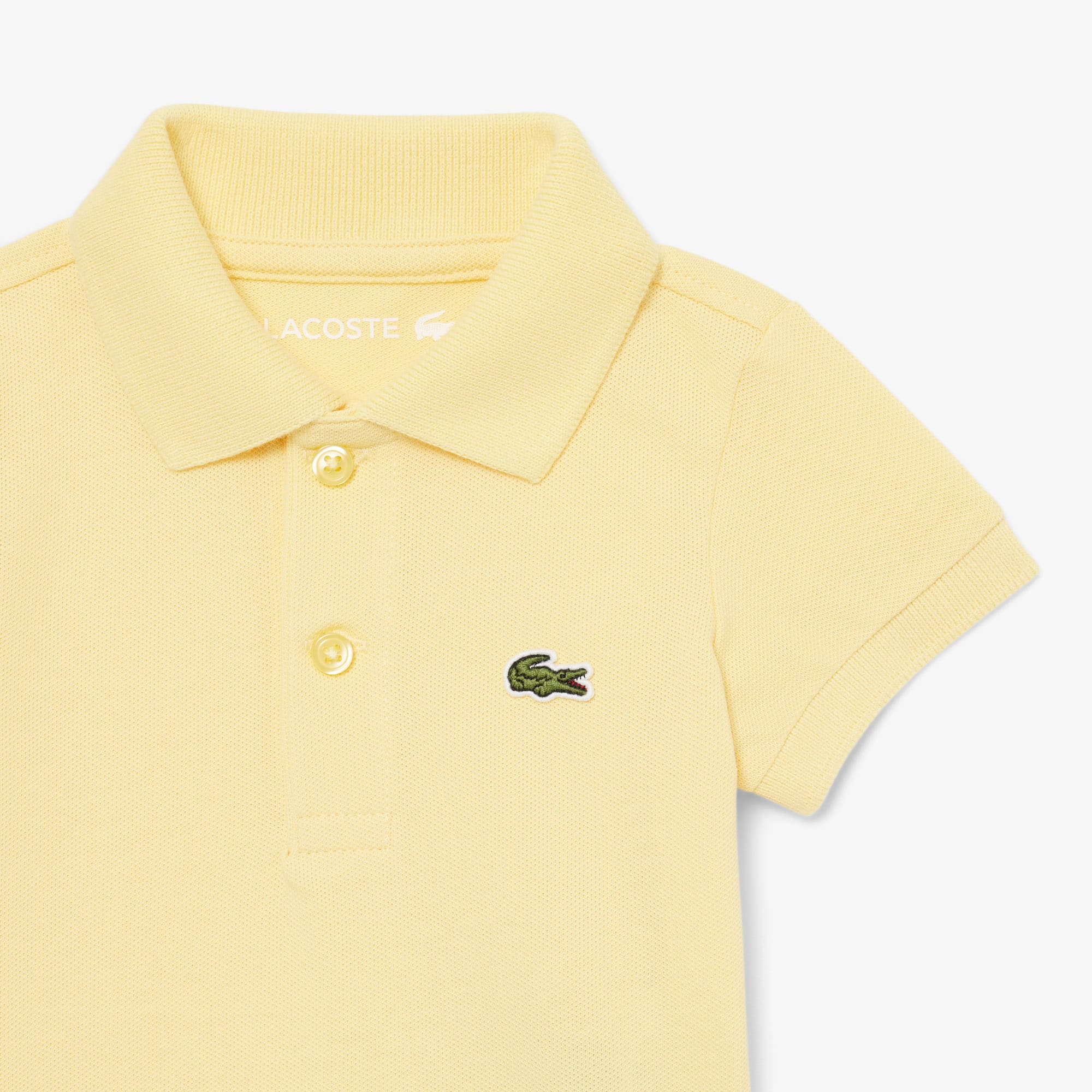 Thumbnail - Lacoste Baby-Body aus Petit Piqué - Gelb Size 4 - 9M