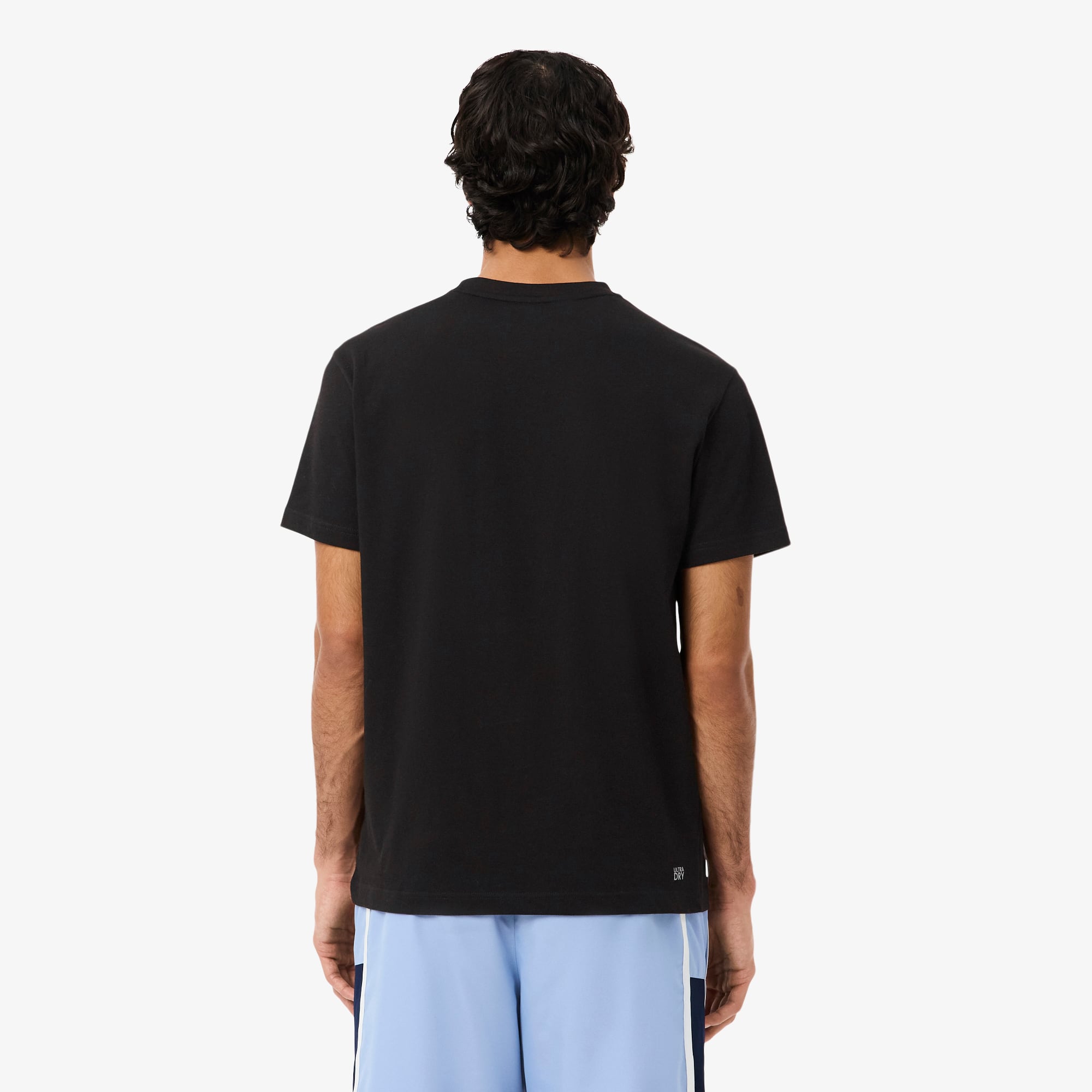 Thumbnail - Lacoste Sport-T-Shirt mit Print und Ultra-Dry-Technologie - Noir / Bleu Clair Size M