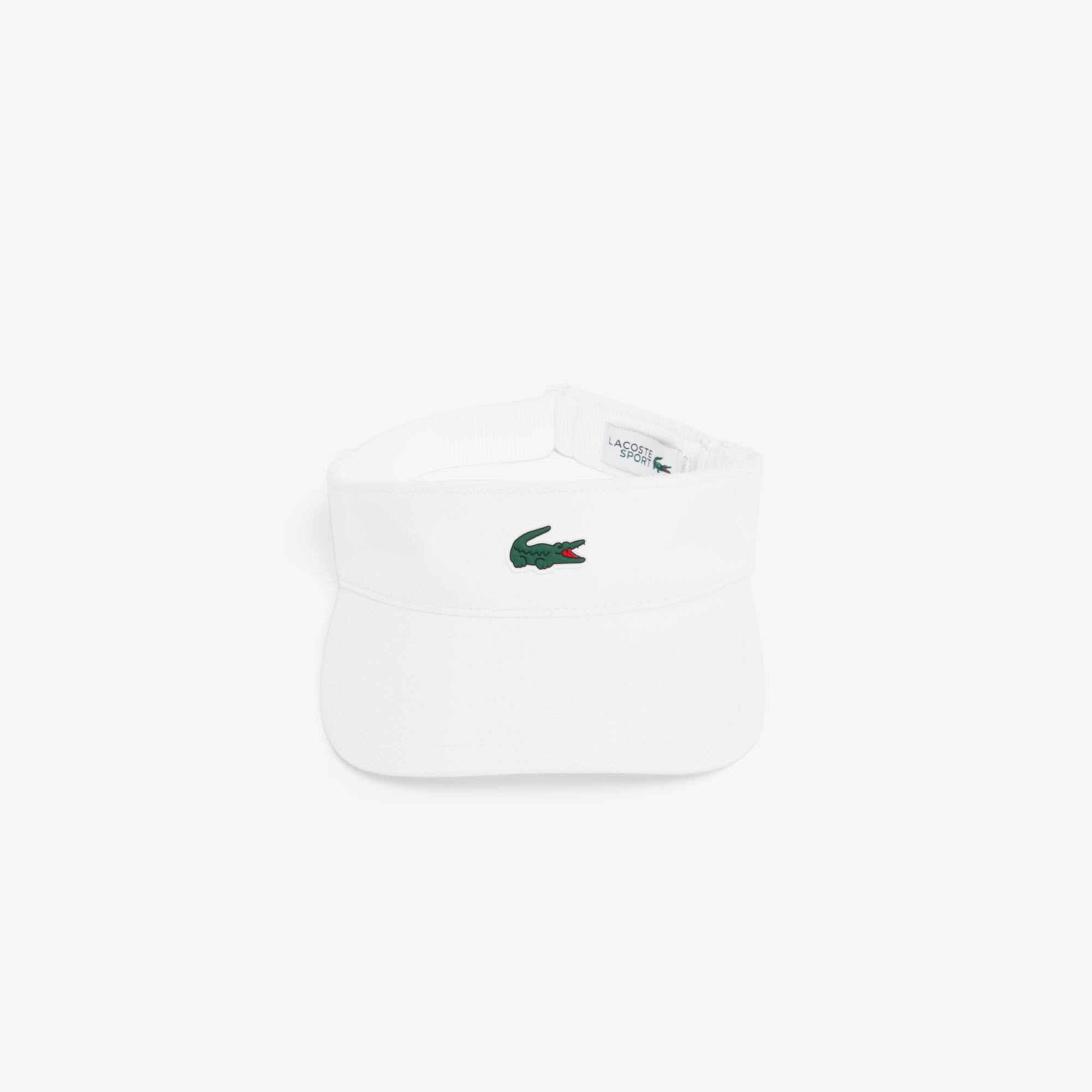 Thumbnail - Lacoste Sportvisier aus Diamant-Taft - Weiß Size One Size