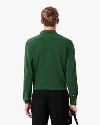 Slim Fit-Hemd aus Baumwollpiqu&eacute;