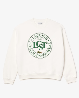 Loose Fit-Sweatshirt aus Fleece mit Print
