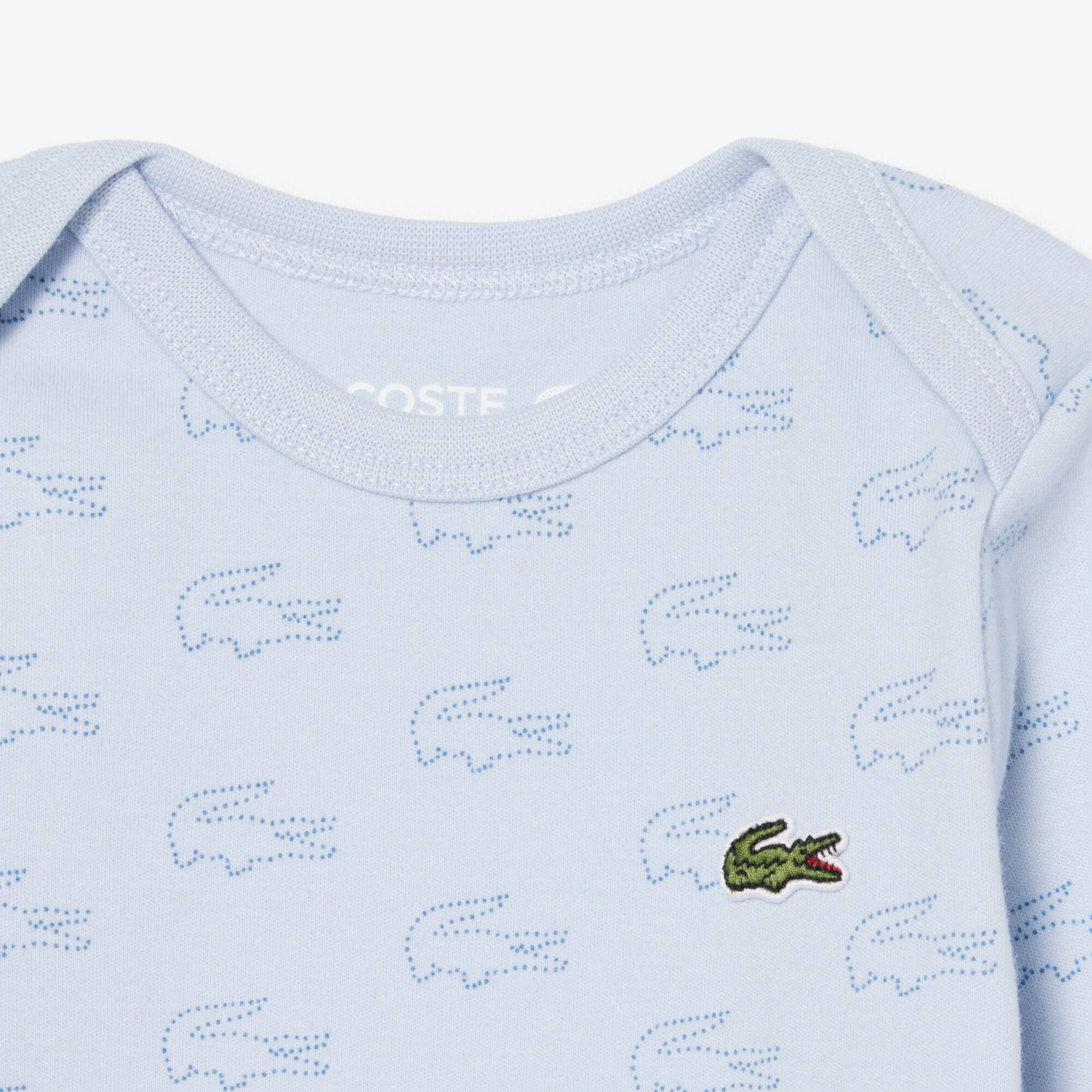 Thumbnail - Lacoste Baby-Set aus Baumwolle mit Print - Hellblau Size 3 - 6M