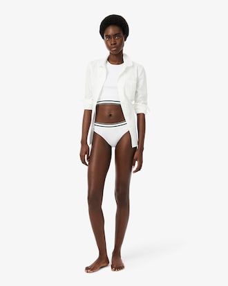 Stretch-Bralette aus Baumwoll-Rippstrick