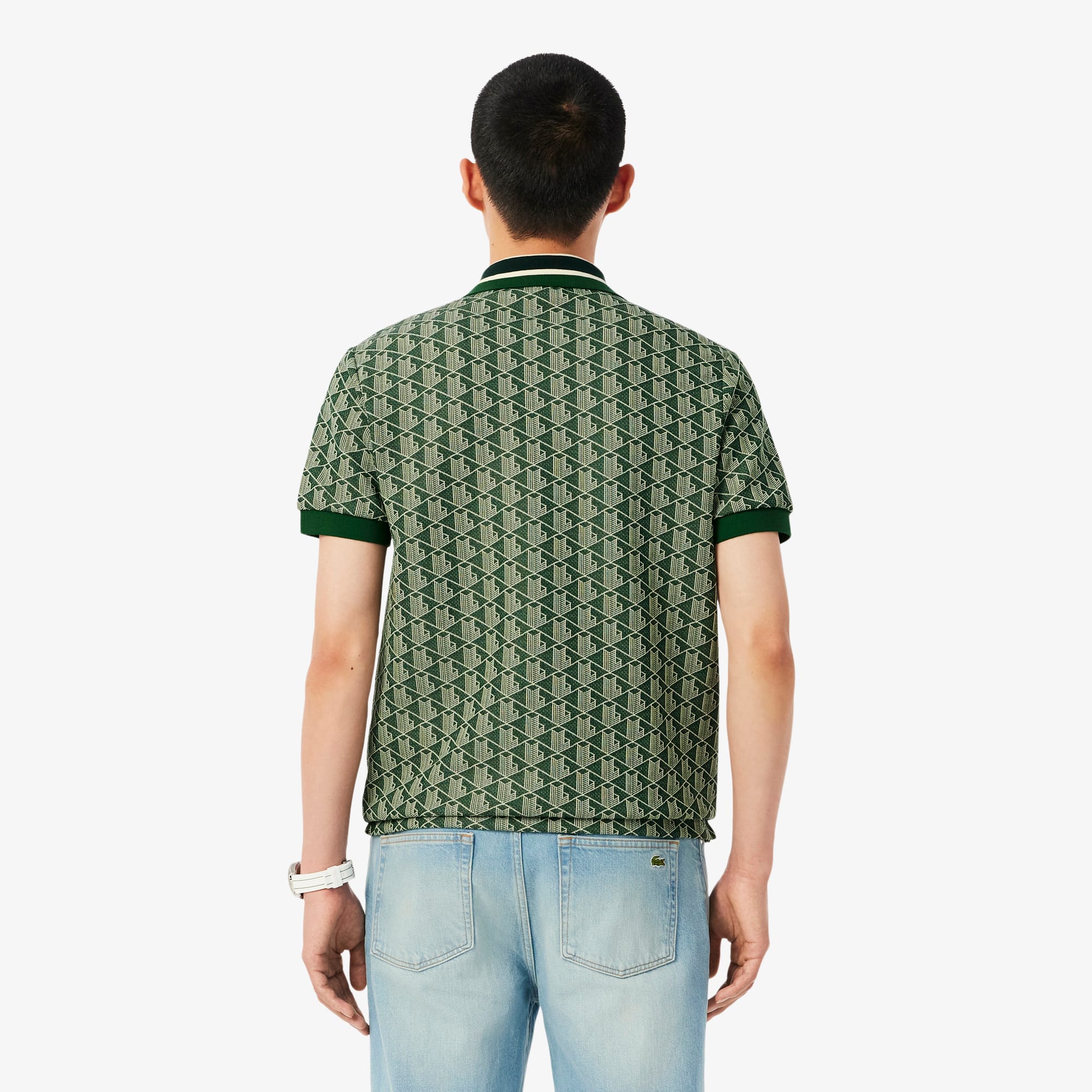 Thumbnail - Lacoste Classic Fit-Polohemd mit Monogramm aus Jacquard - Grün Size 6 - XL