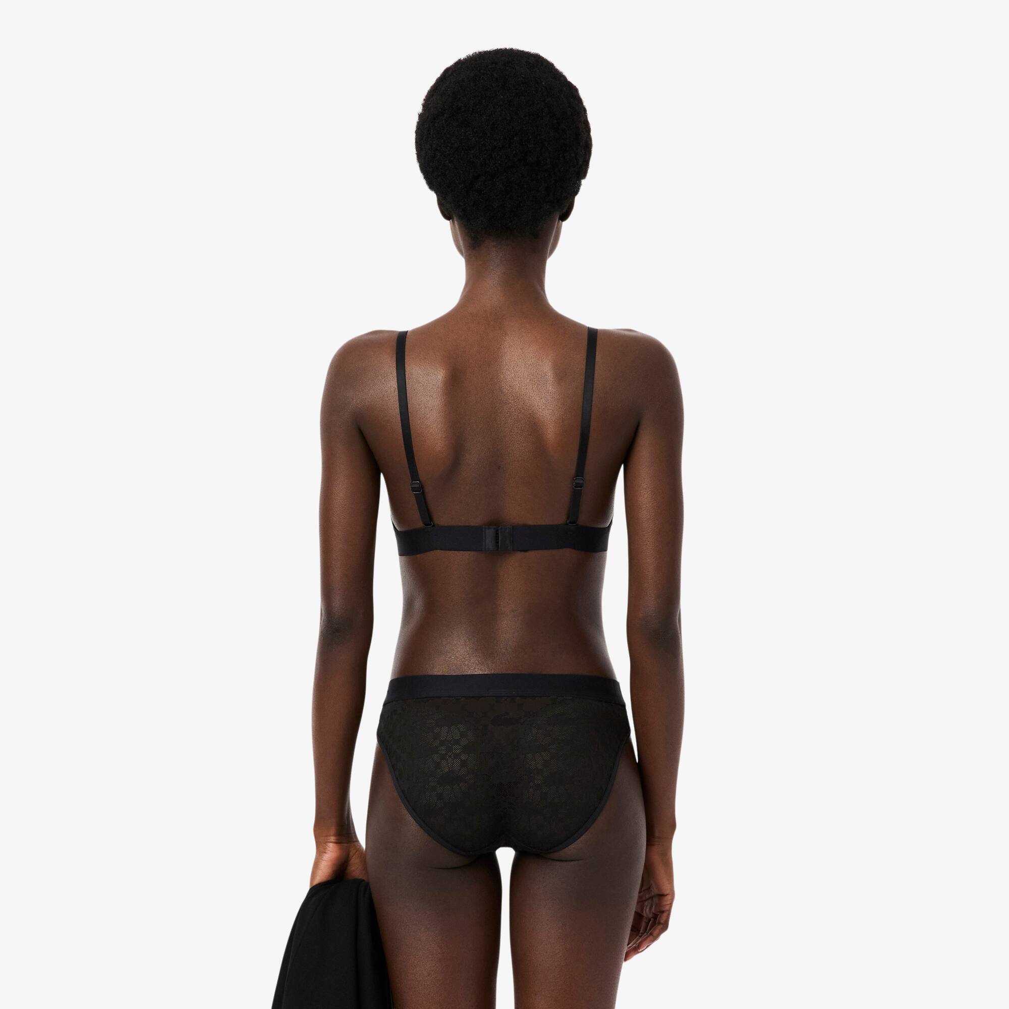 Thumbnail - Lacoste Mesh-Slip mit Logo am Bund - Schwarz Size 6 - XL