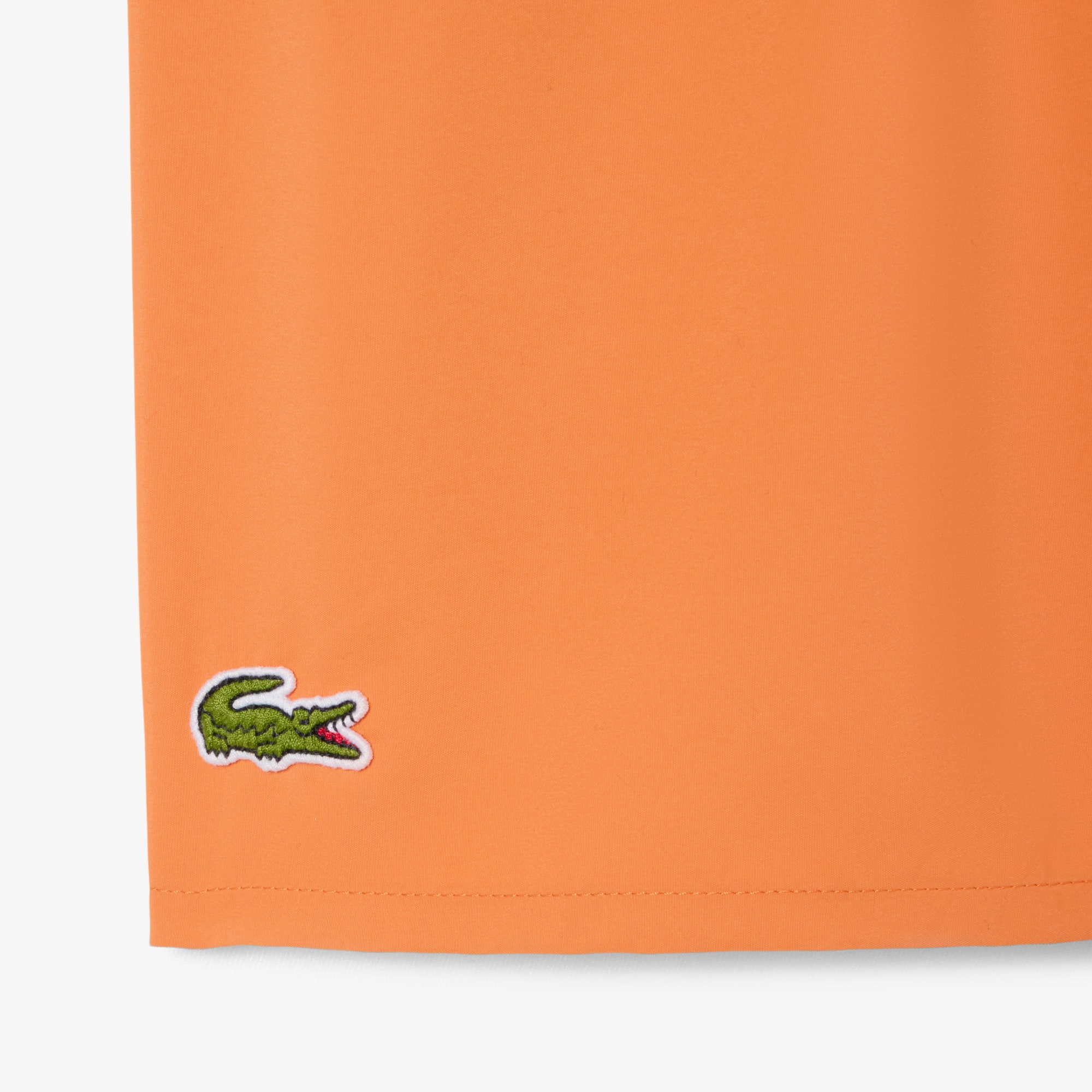 Thumbnail - Lacoste Halblange, einfarbige Badehose - Orange / Vert Size M