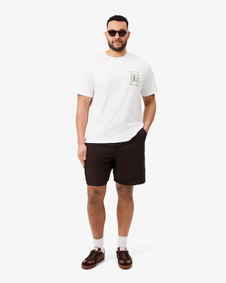 Regular Fit-Shorts aus Twill-Leinen-Mischgewebe