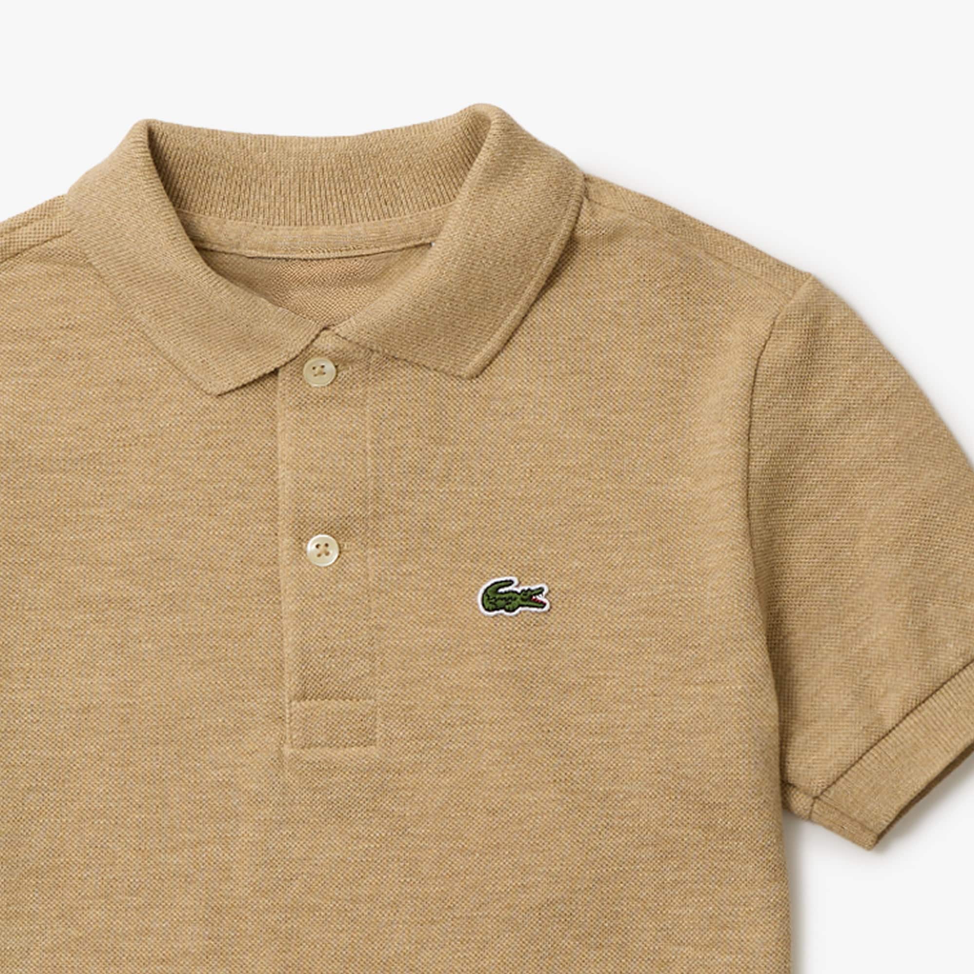 Thumbnail - Lacoste Polohemd aus Petit Piqué - Beige Size 4 - 4A