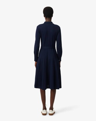 Polokleid aus Petit Piqu&eacute; mit G&uuml;rtel
