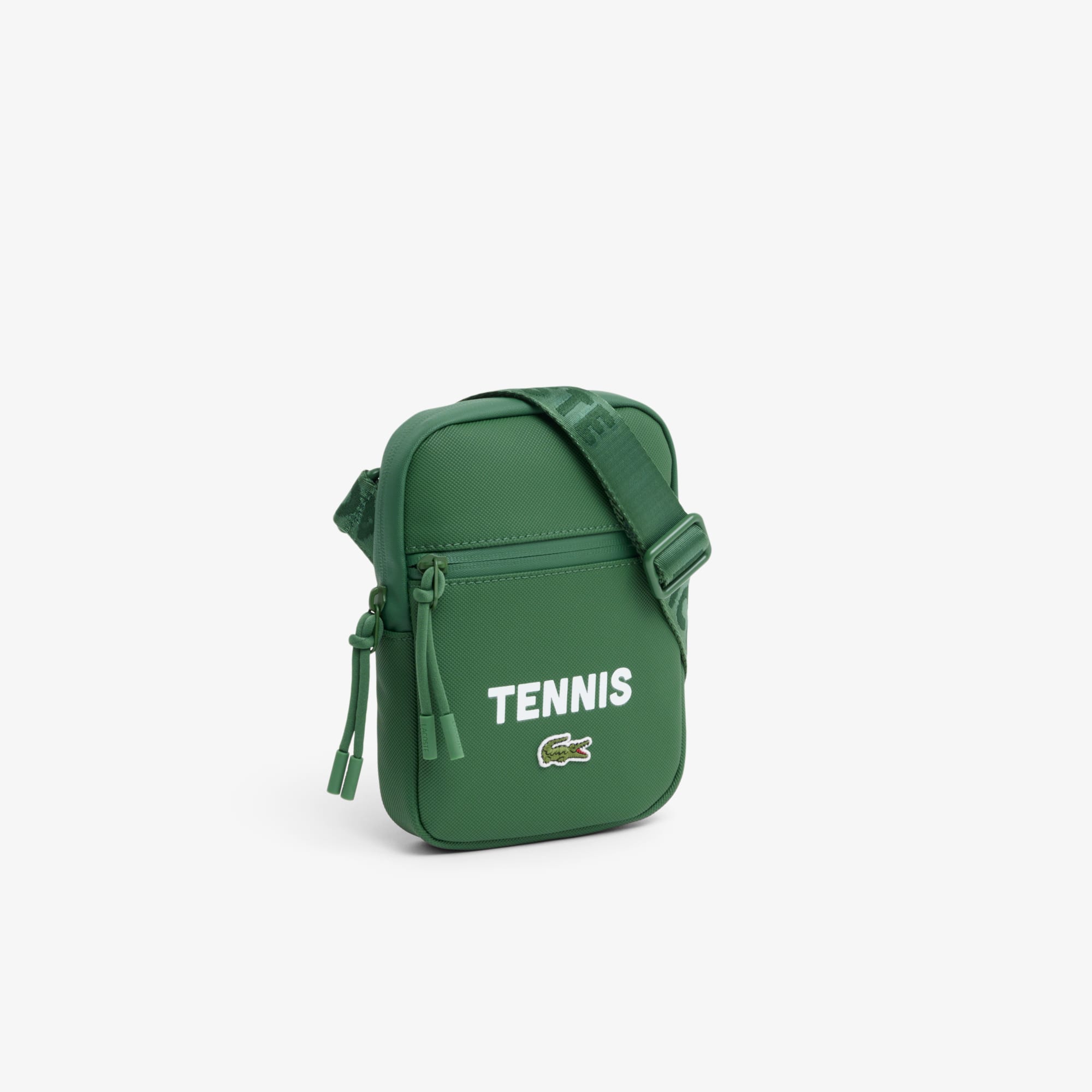 Thumbnail - Lacoste Kleine Umhängetasche LCST Flat aus Petit Piqué - VERT 132 Size One Size