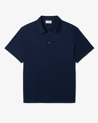 Classic Fit-Polohemd Paris mit offenem Ausschnitt und Stickerei