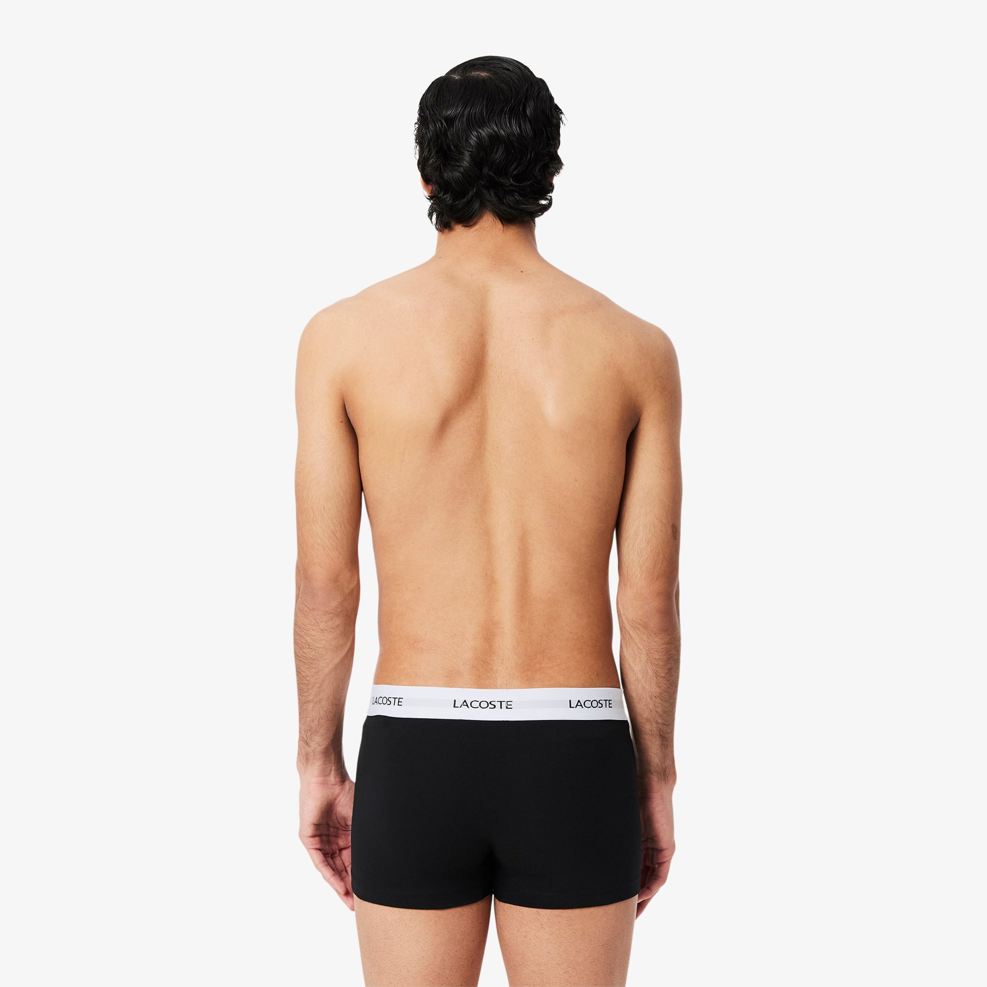 Thumbnail - Lacoste 3er-Pack Baumwoll-Stretch-Trunks - Schwarz / Grün / Navy Blau Size XXL