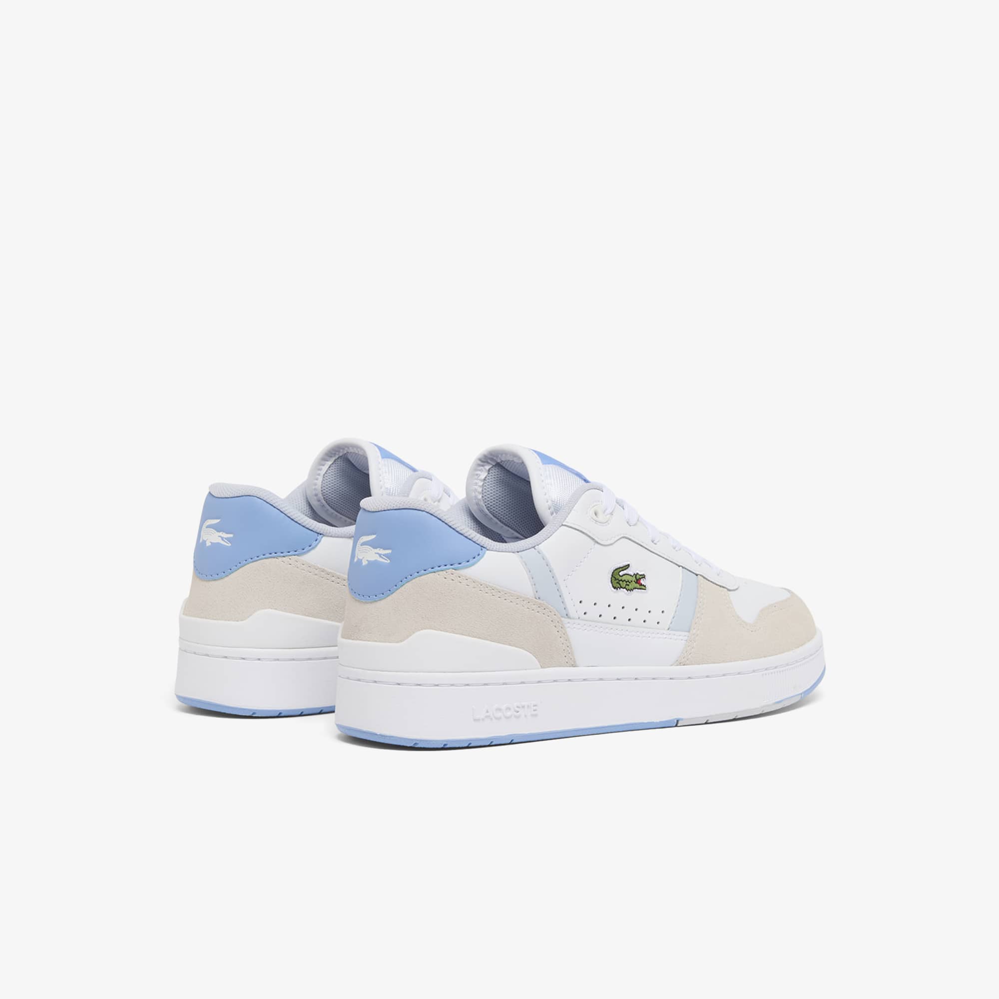 Thumbnail - Lacoste Damen-Sneakers T-Clip Set aus Leder - WHITE/LIGHT BLUE Size 40