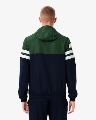 Wasserabweisende Tennisjacke mit Kapuze